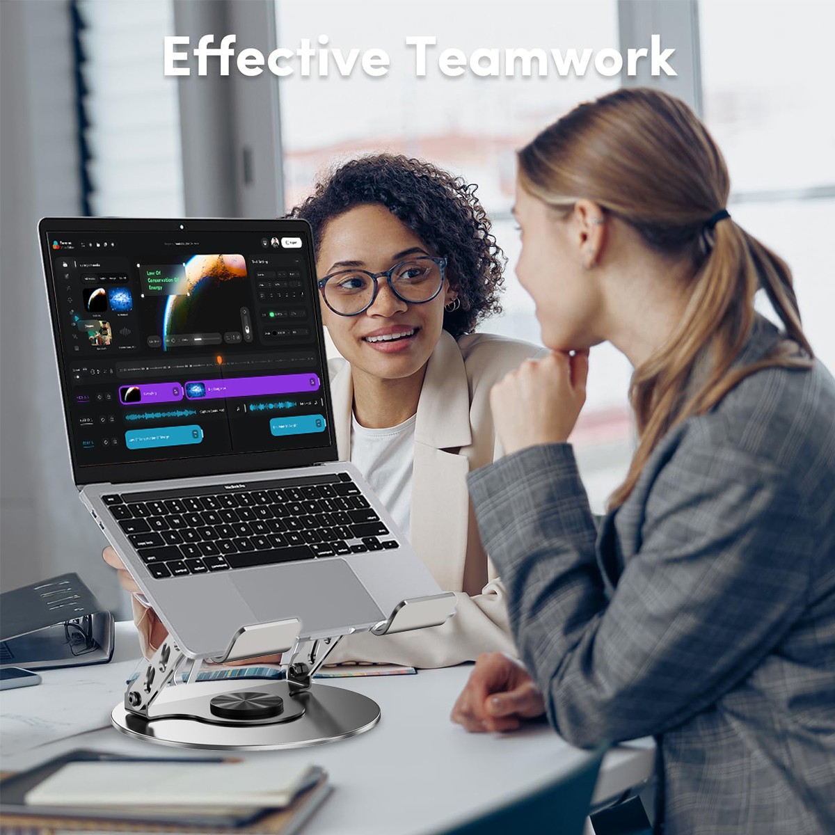 Adjustable Foldable Laptop Stand Aluminum Notebook Riser Computer Holder Desk