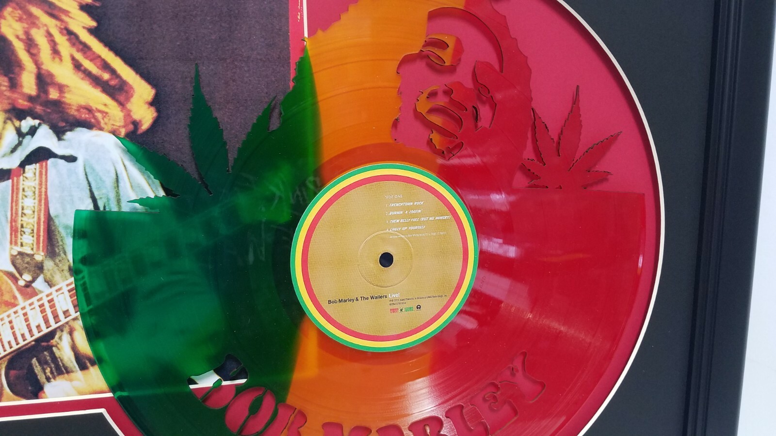 Bob Marley laser cut limited edition color vinyl framed record display #2