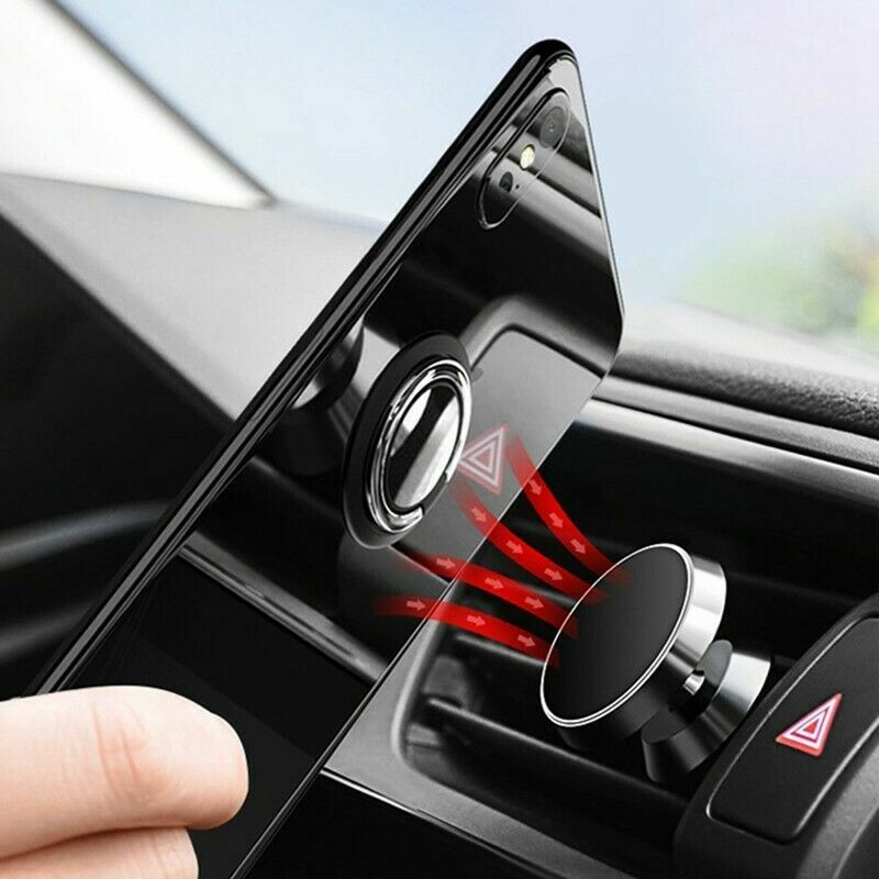 Finger Ring Holder Stand Grip 360° Rotating For Cell Phone Car Magnetic Mount