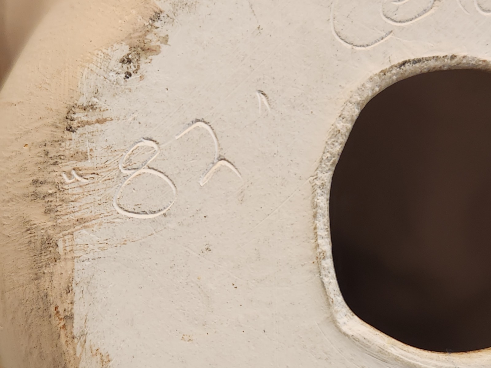 Weird Blonde Winged Angel Cherub 9.5" Statuette Figure 1982 Kathy's Ceramics