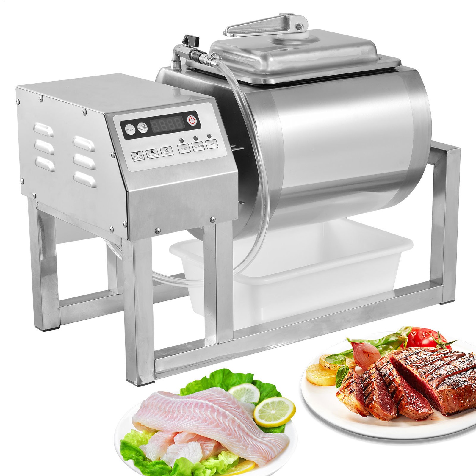 18L Meat Tumbler Marinator Machine Commercial Vacuum Vegetable Chicken Curing