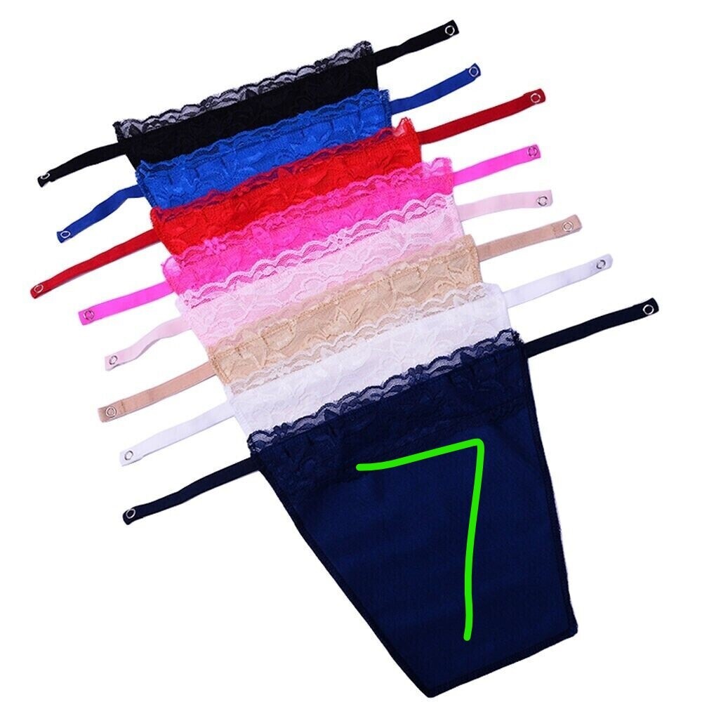 7 Pack Women Lace Cami Clip-on Mock Camisole Overlay Modesty Panel Fashion Gift
