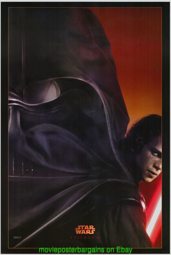 REVENGE OF THE SITH MOVIE POSTER Original DS 27x40 Advance Style STAR WARS