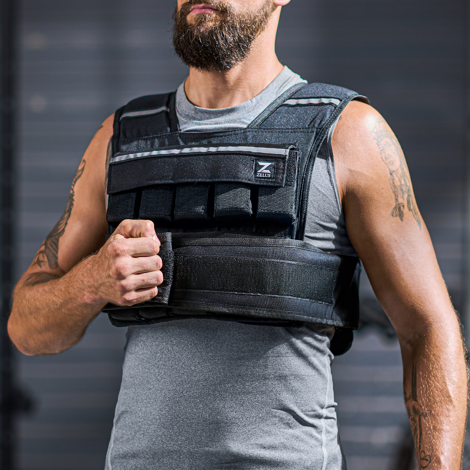 ZELUS 30/60LB Adjustable Weight Vest Weighted Vest for Running Home Gym Workout