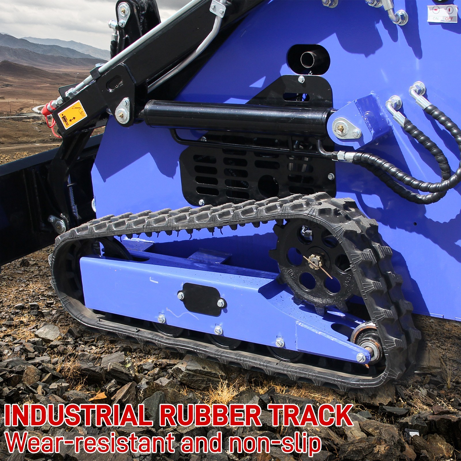 Mini Skid Steer 22HP Twin Cylinder Tracked Loader Rotarydri