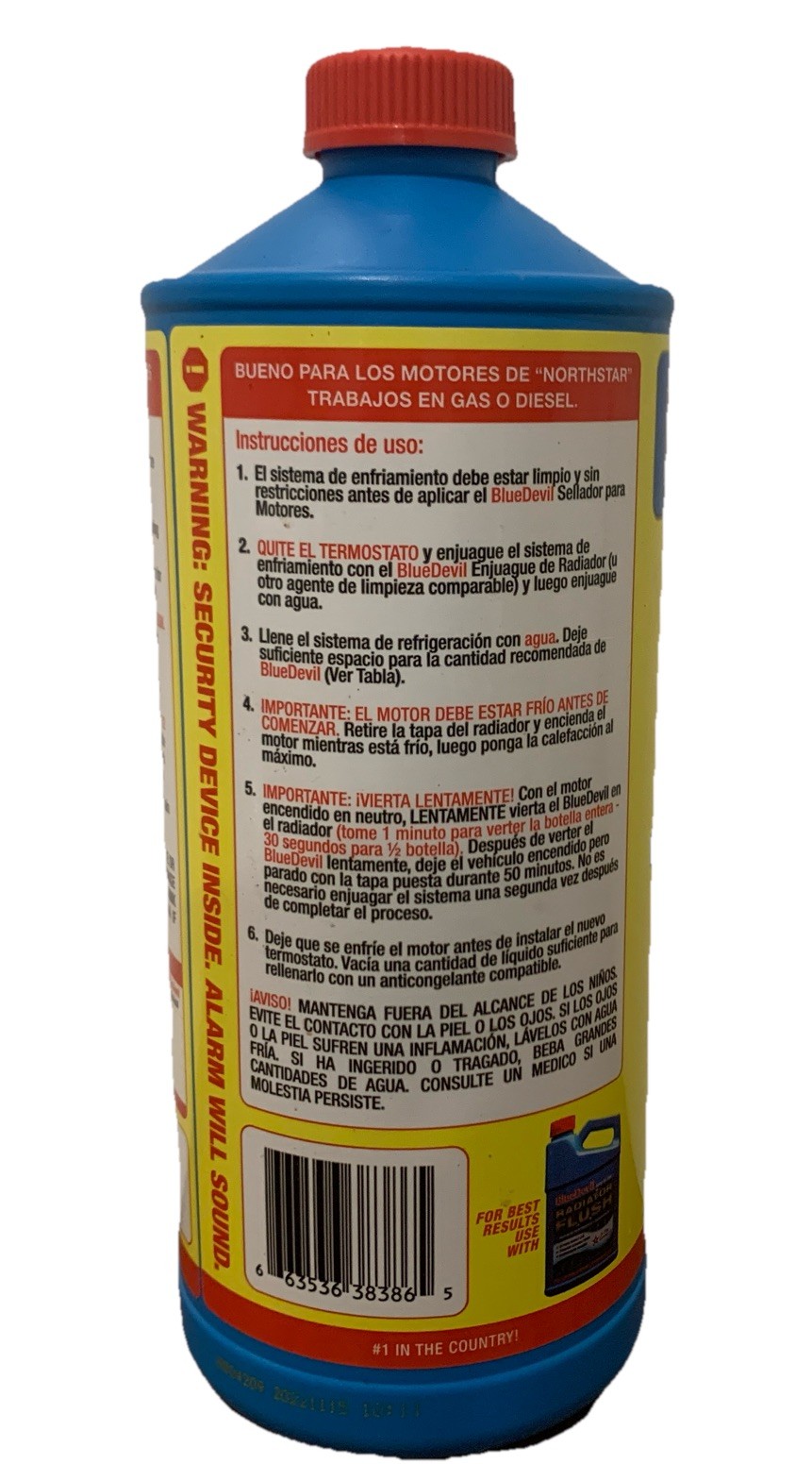 Blue Devil 38386 Head Gasket Sealer 32oz Bottle Permanent Repair