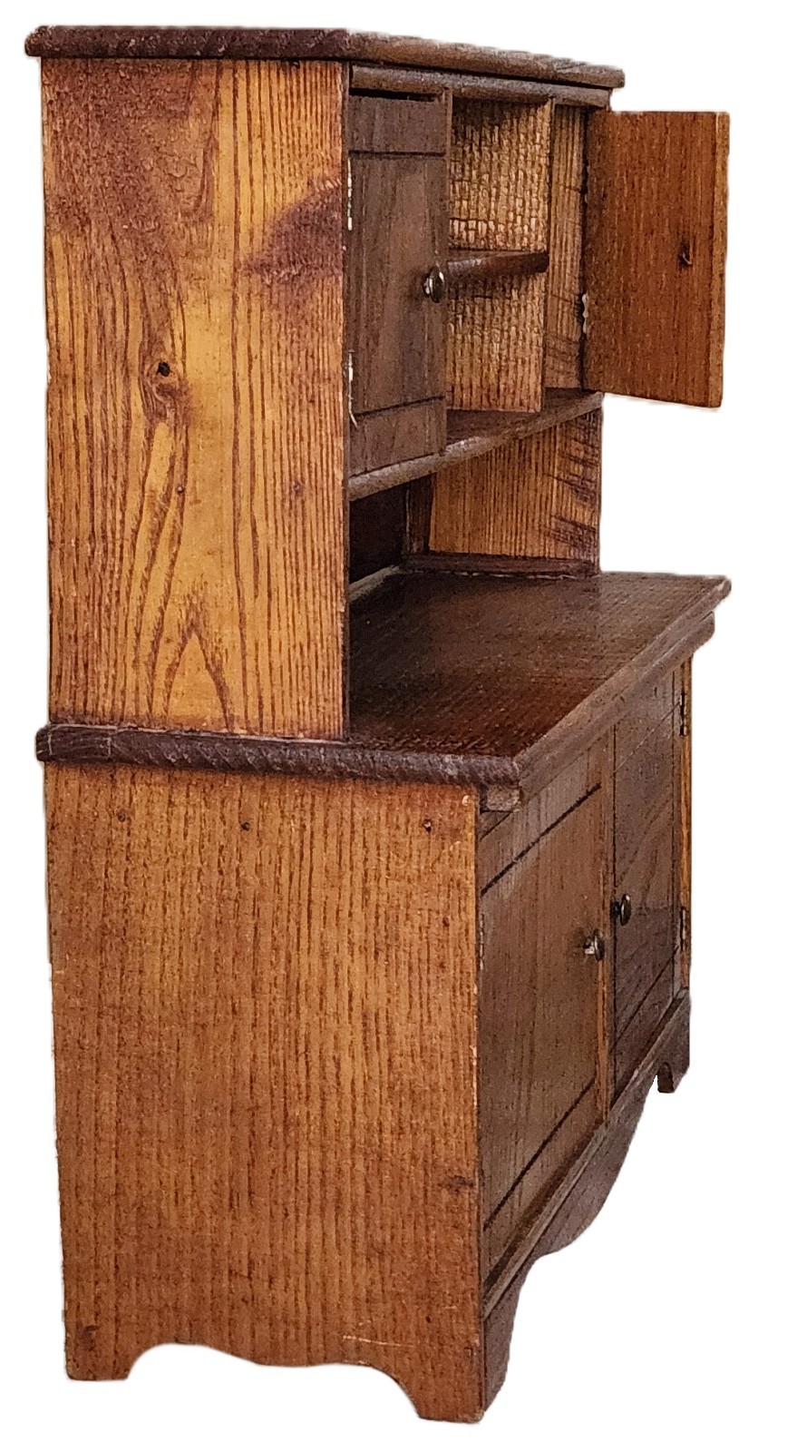 Hoosier Cabinet, Child, Salesman, Bakers Kitchen Work Station, Oak, c1900 18"t