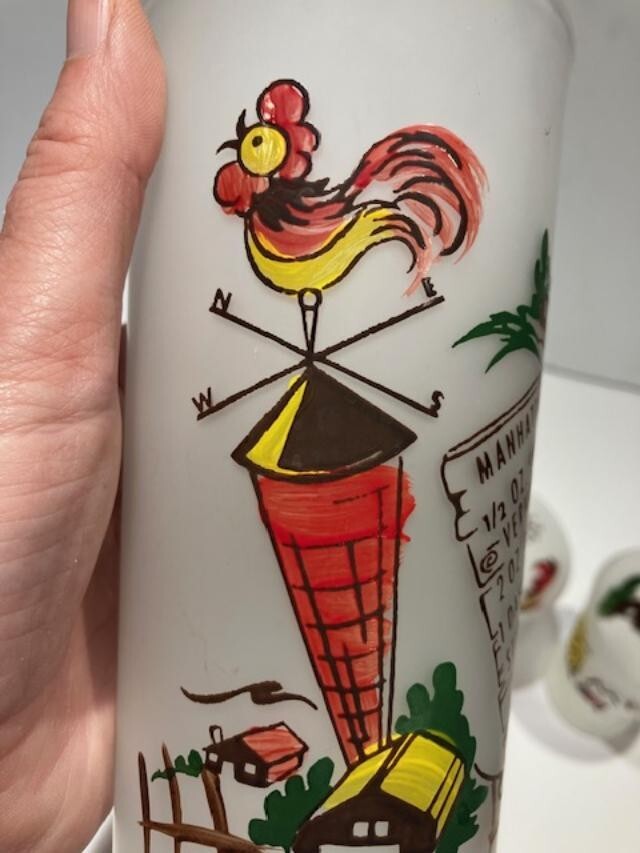 Vintage You Me Ours Farm Cocktail 3-piece Set - Vintage Barware 1960's