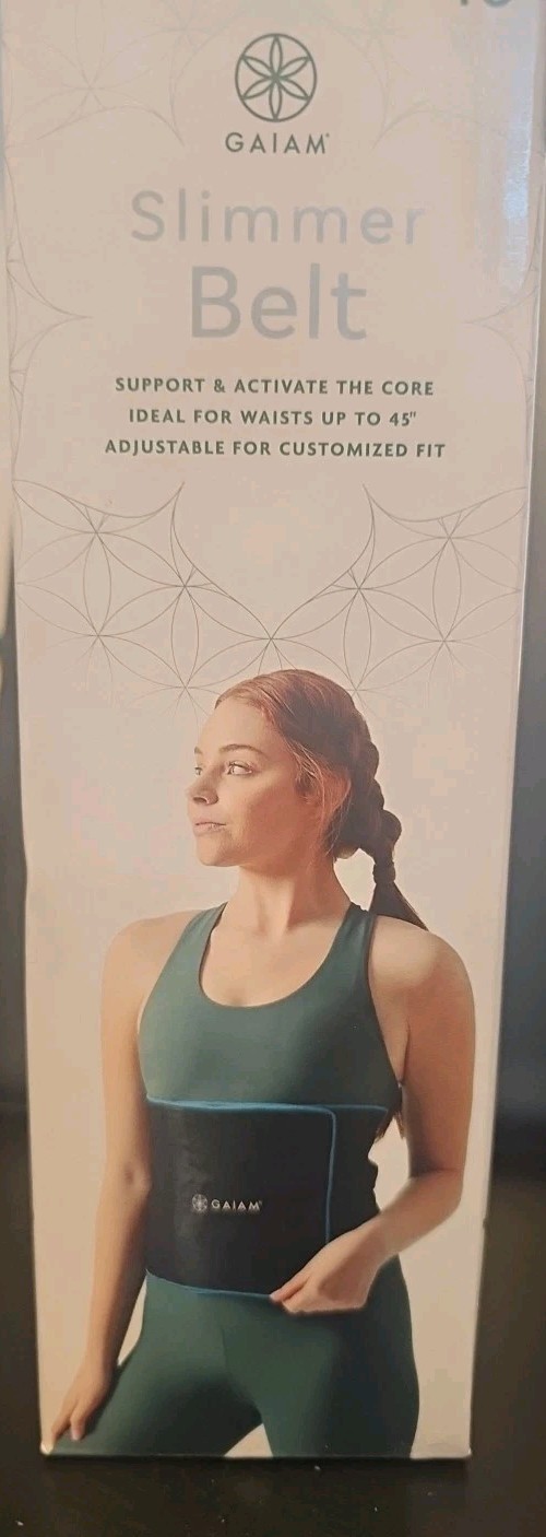 GAIAM Slimmer Belt 10" width Up to 45" waist Durable Support & Activate the Core