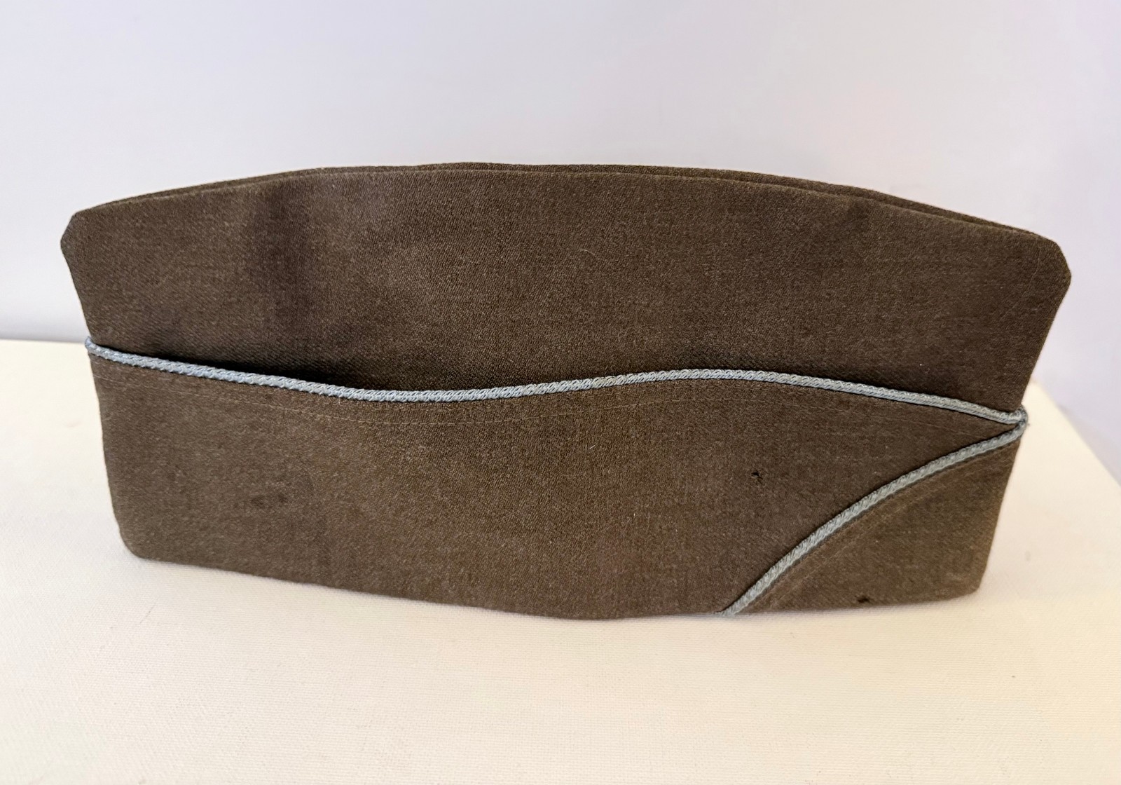 WW2 US Army Infantry Garrison Cap Size 7 1/8 Blue Piping