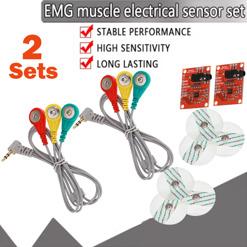 2 Sets Muscle Signal Sensor EMG Sensor for