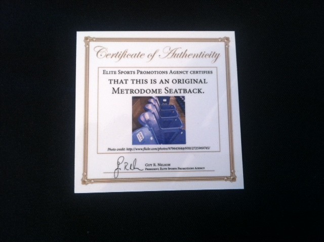 Kent Hrbek Game Used #14 Metrodome SeatBack Minnesota Twins '87 91 World Series