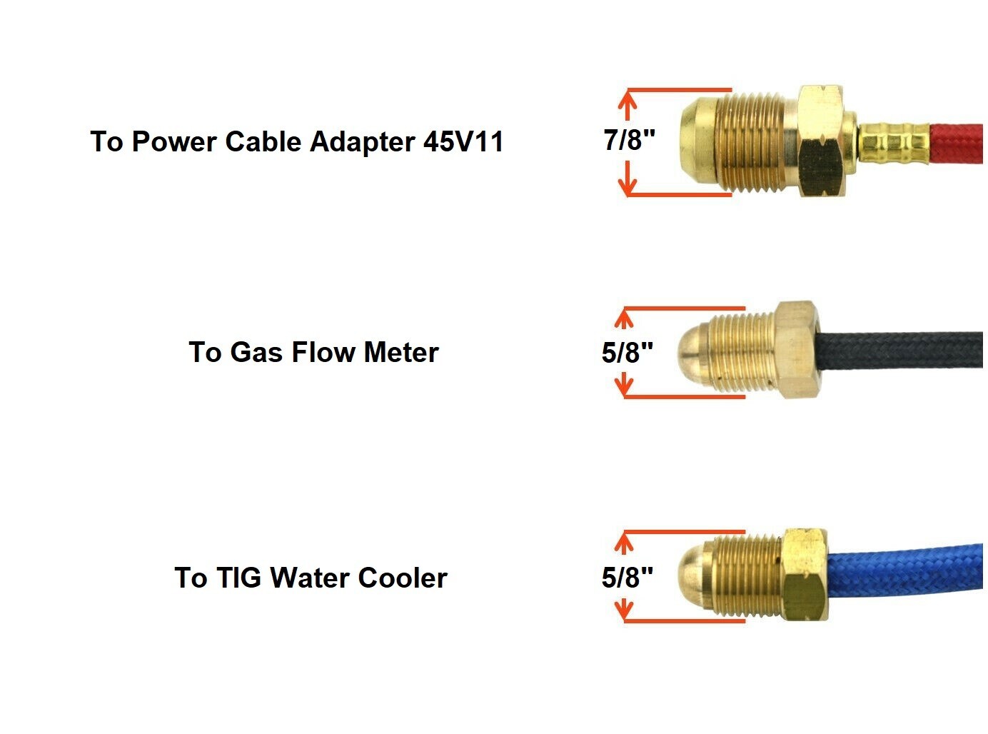 WP20 250 Amp Water Cooled TIG Torch with 25FT 3-Piece Cable with Dinse 35-70
