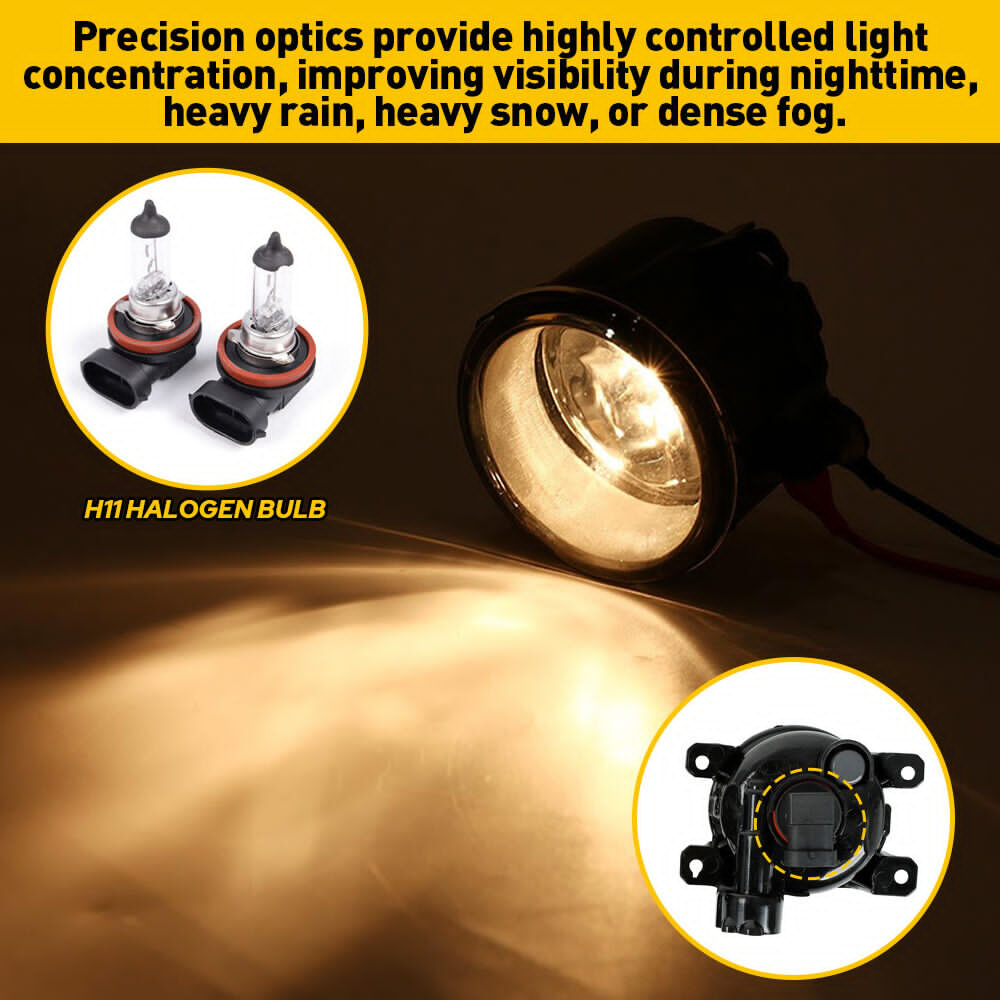 Fit 2016 2017 2018 2019 2020 2021 Honda Civic H8 Halogen Fog Lights Lamps Pair