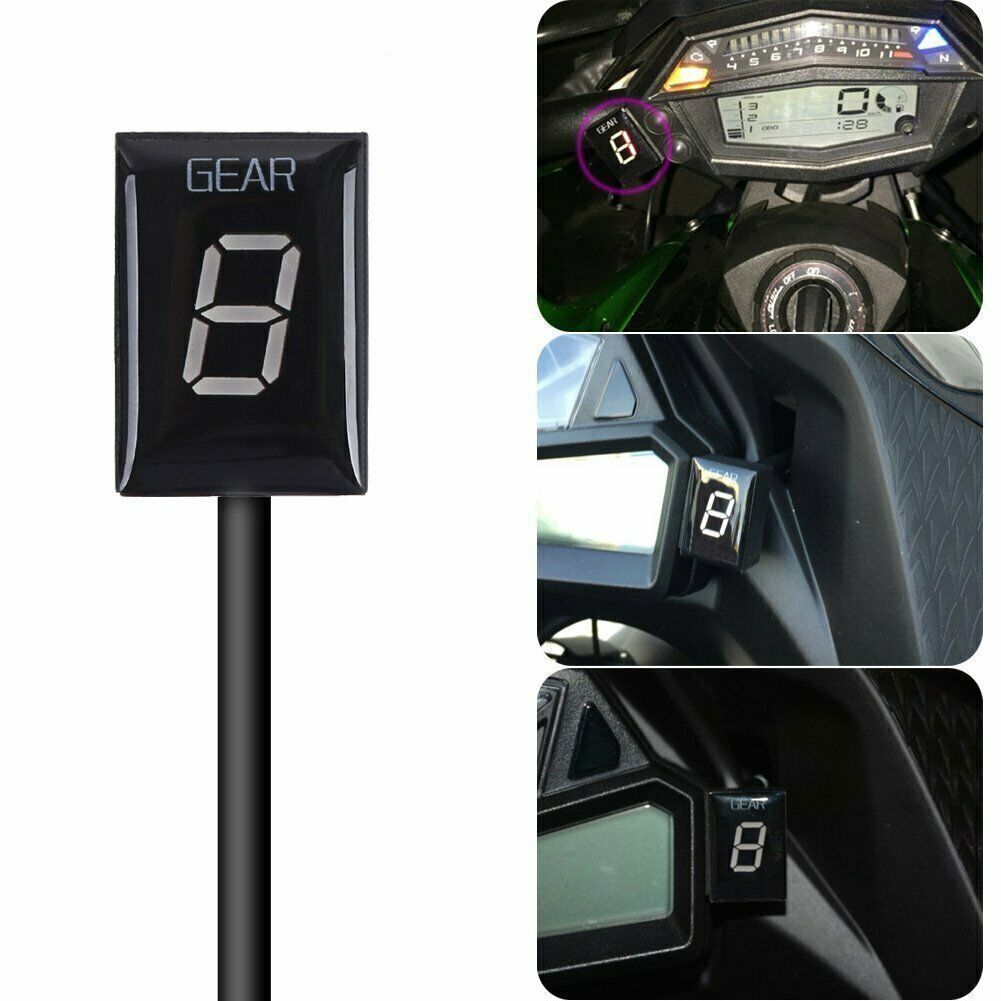 Motorcycle Red LED Gear Indicator For YAMAHA YZF R1 R6 FZ8 Mt03 MT-01 Fzs600