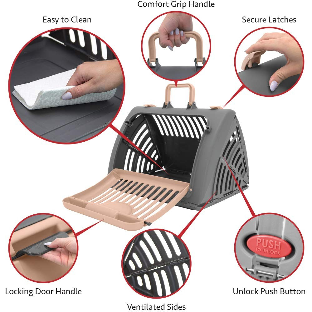 Sport Pet Cat Carrier with Bed, Foldable Cat Travel Carrier, Up to 25lbs new