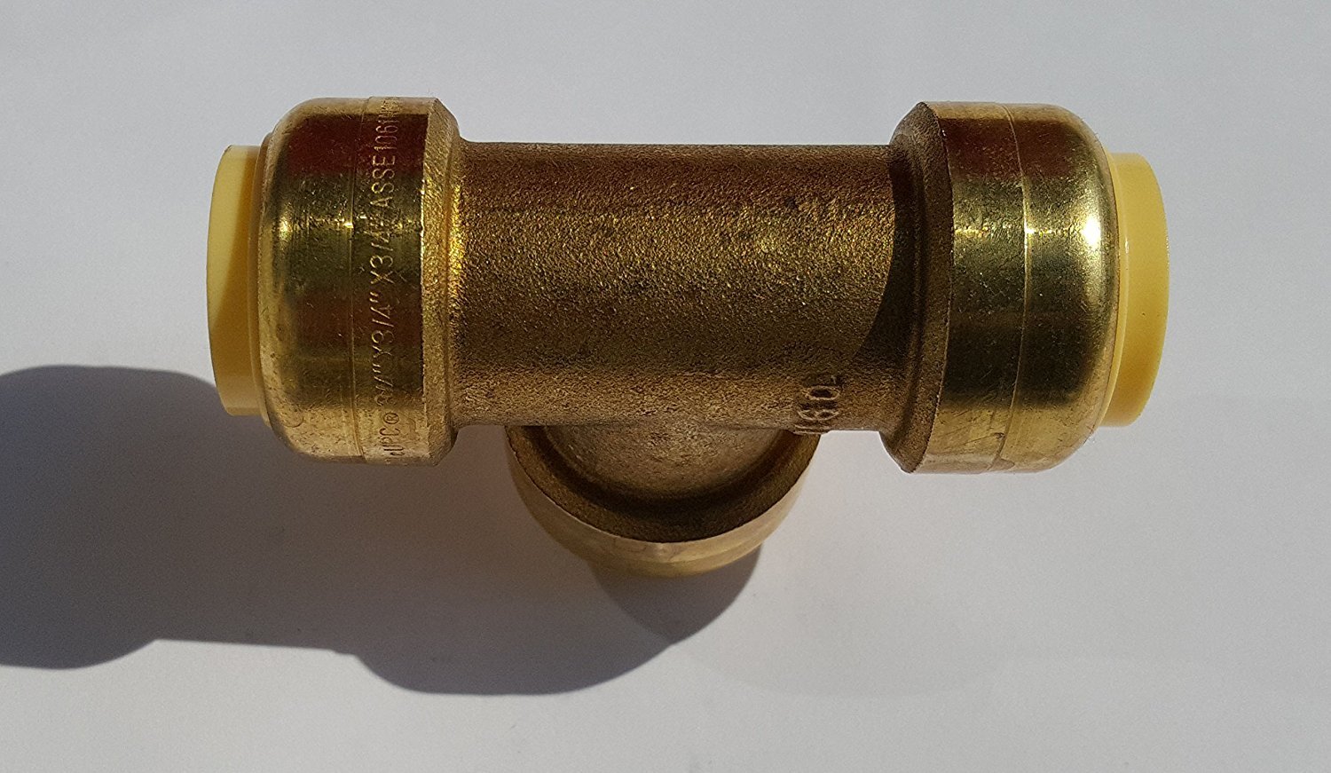 3/4" PUSH FIT TEES (10 PIECES) - LEAD FREE BRASS 3/4 X 3/4 X 3/4