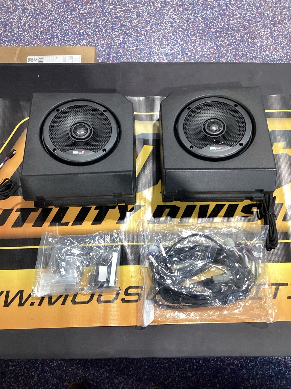 MB Quart 6.5” Coaxial Speakers (Pair) With Enclosures For CF Moto Uforce 1000