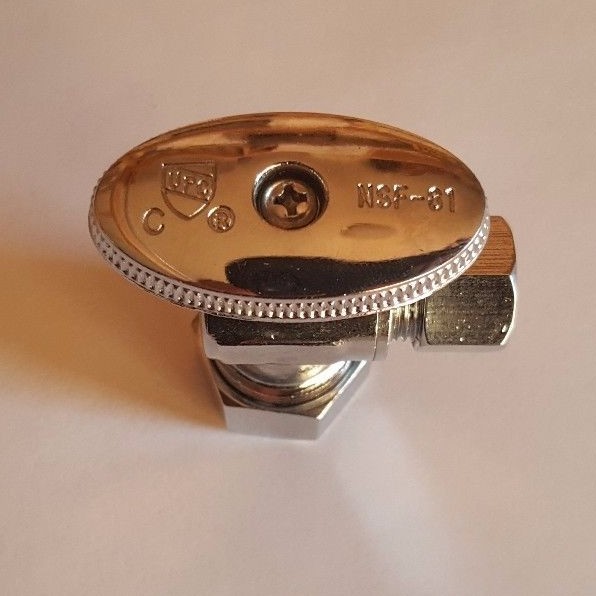 100) 5/8" OD X 3/8" OD 1/4 TURN COMPRESSION ANGLE STOP VALVE FULL PORT LEAD FREE