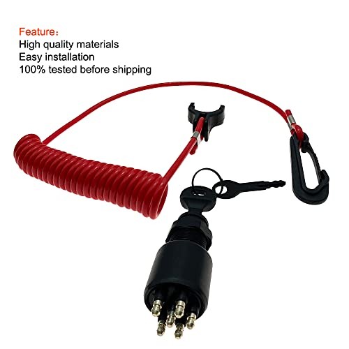 Ignition Switch with Key for OMC Johnson Evinrude 40-200HP Outboard Motor