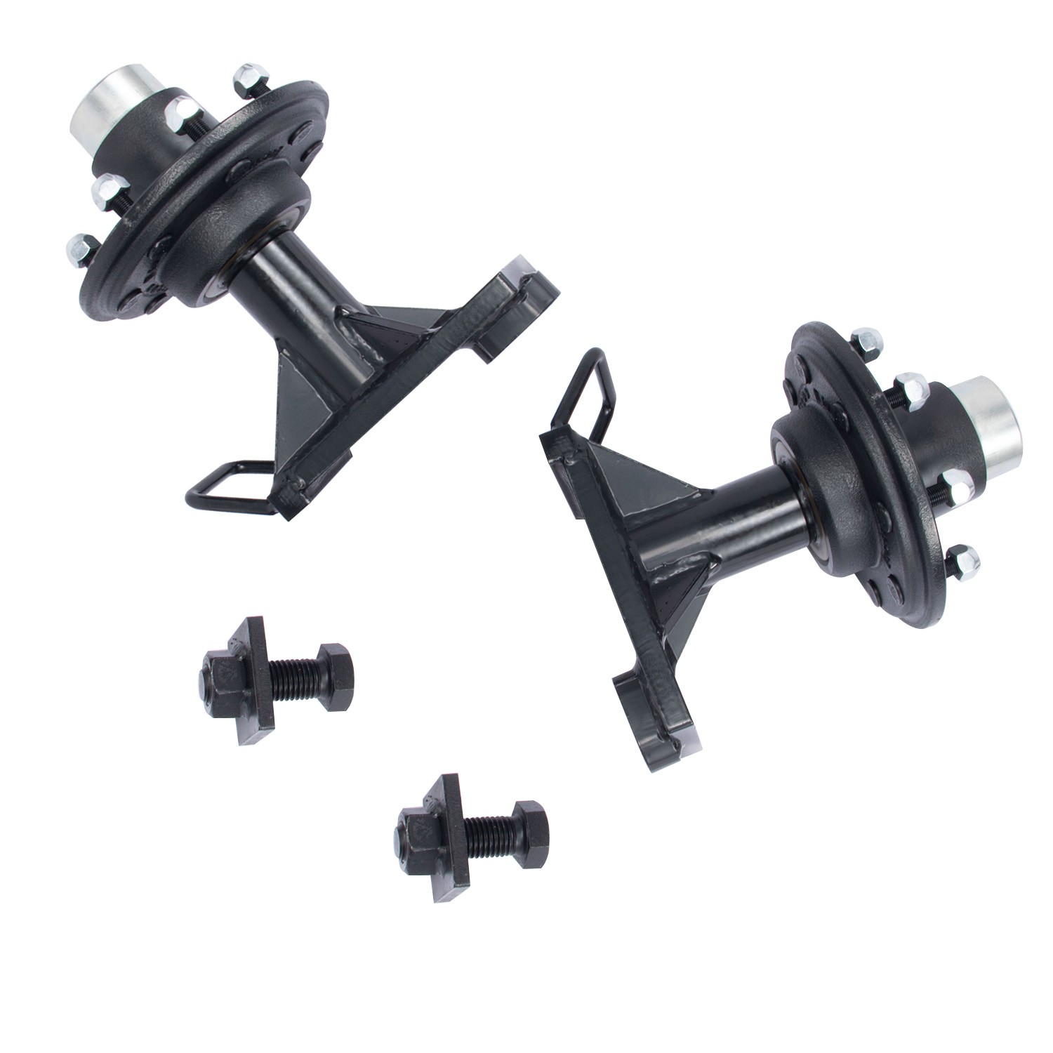 Pair 8000LB 8 x 6.5 Lug Superior Shipping Container Wheels Bolt-on Spindle Kit.