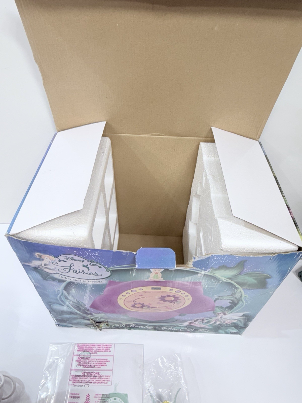 NEW OB 2009 Disney Fairies Tinker Bell & Friends Purple Flower CD Player Boombox