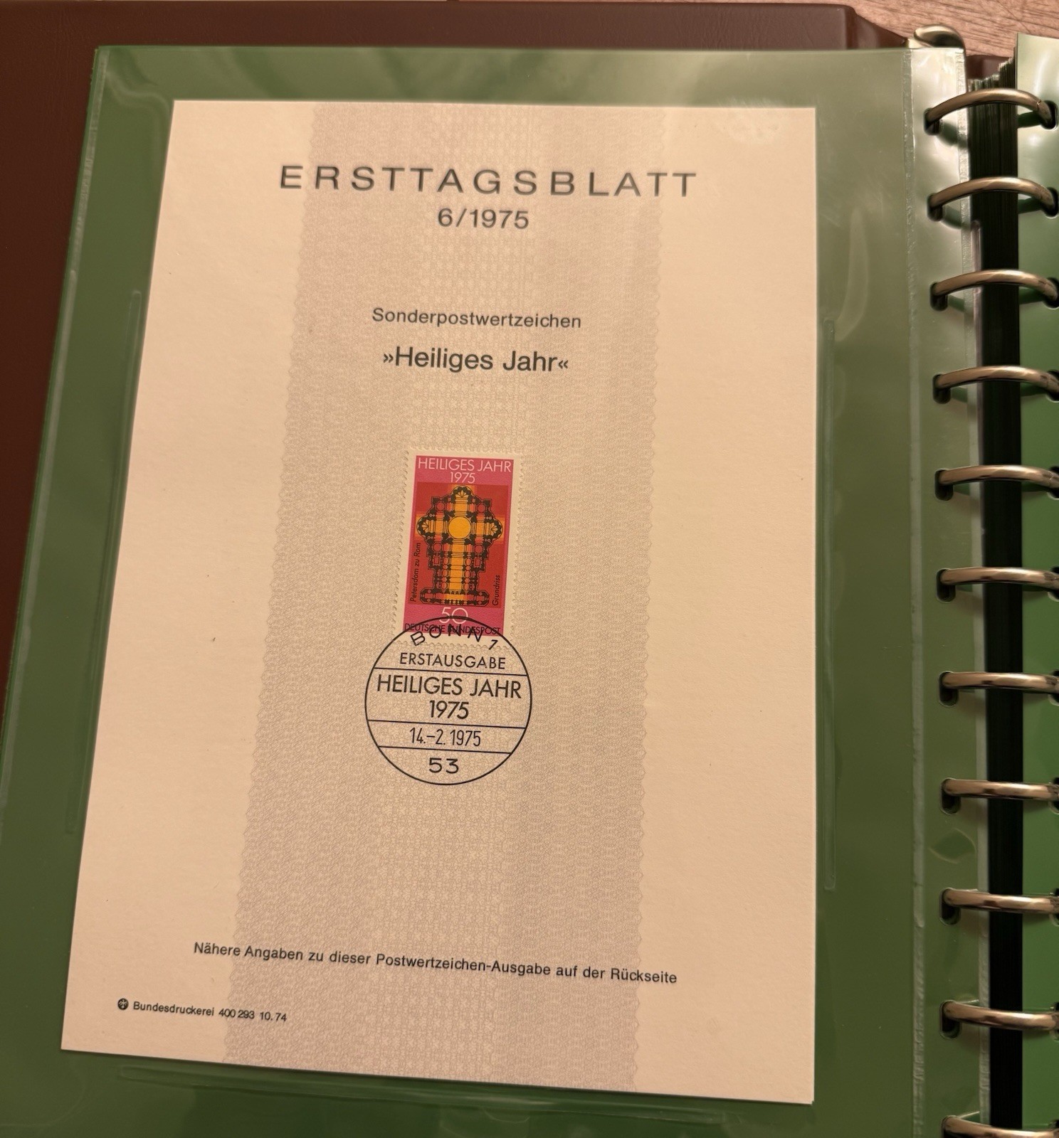 Lot Of 76 German ERSTTAGSBLATT Sonderpostwertzeichen Stamp Sheets 1974-1977 RARE