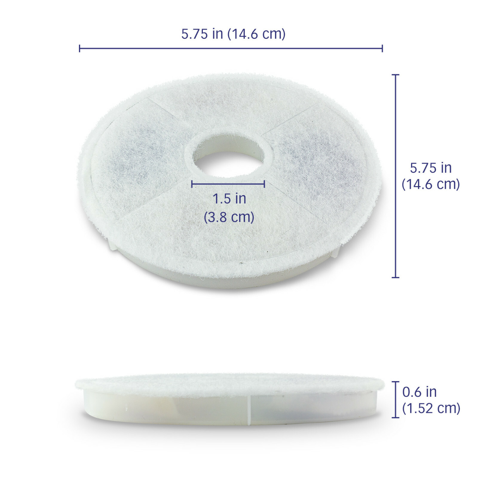 Filters for Catit Design Senses Fountains and Catit Flower Fountains, Pack of 6