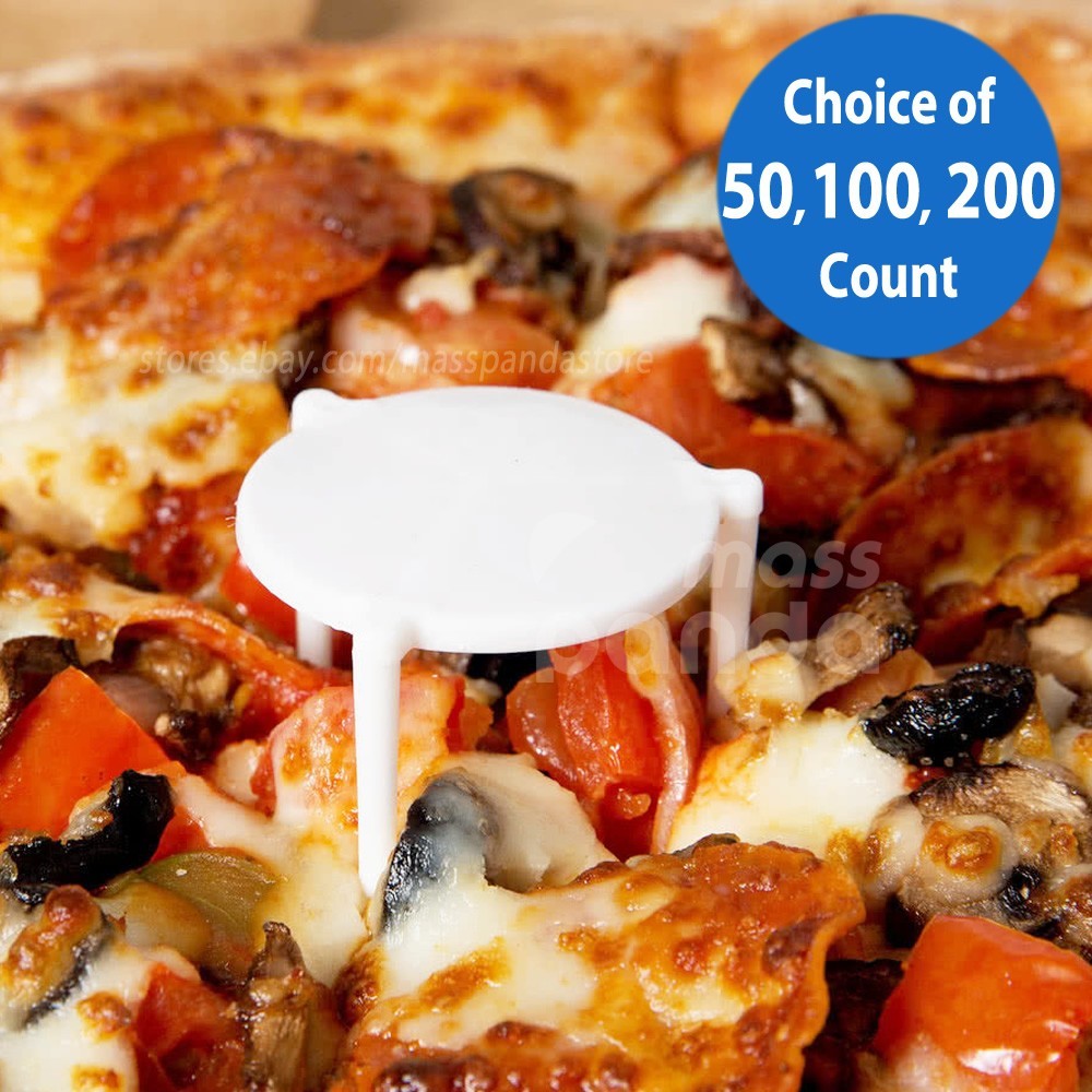 Pizza Box Stands Extra Heavy Duty, White Round Disposable Plastic Stacks/Tripods