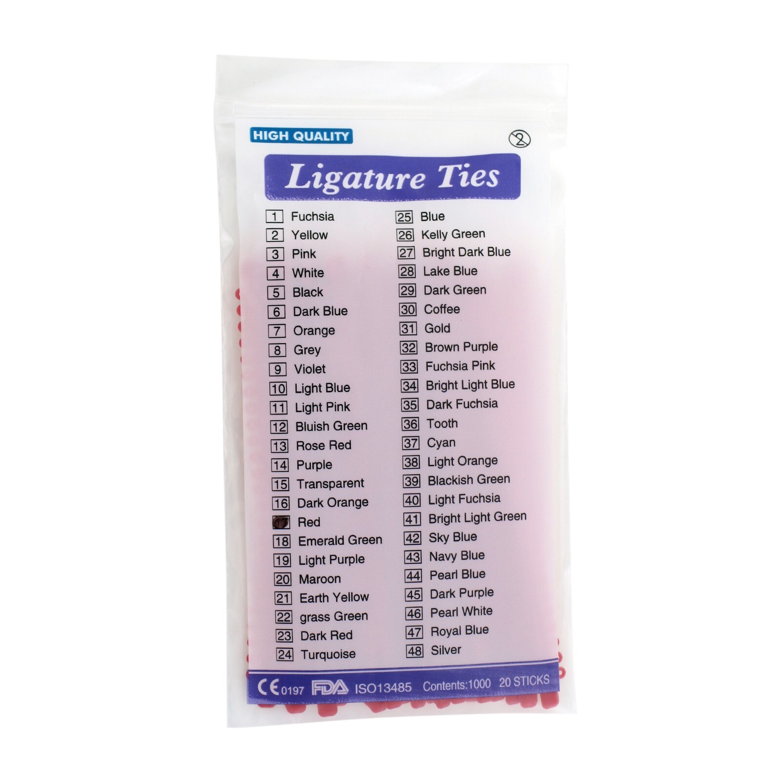 USA Orthodontic Elastics Ligature Ties Rubber Bands for Braces Color Black Grey