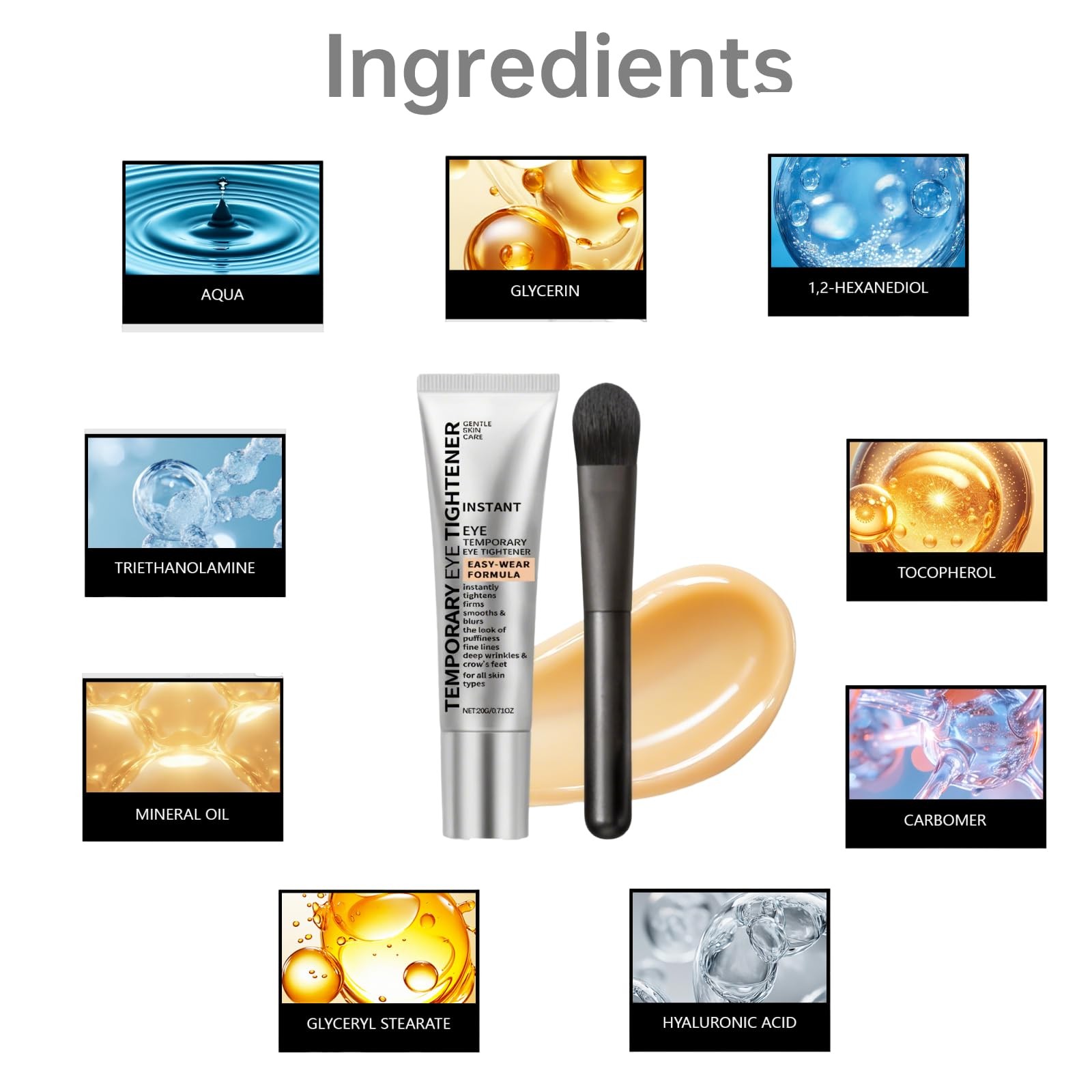 Perfection Eye Tightener - Instant Skin Tightener, 0.71 Fl Oz, No-Filter Primer