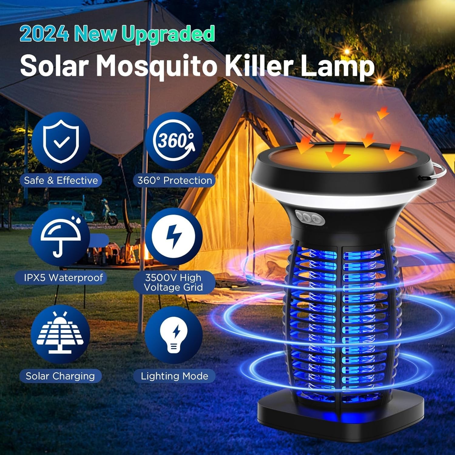 Bug Zapper Electric Mosquito Zapper Outdoor Indoor Mosquito Killer Lantern