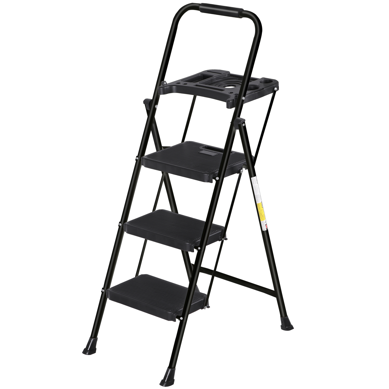 3/4/5 Step Ladder with Tool Platform Anti-Slip Sturdy & Wide Pedal Stool 330LBS