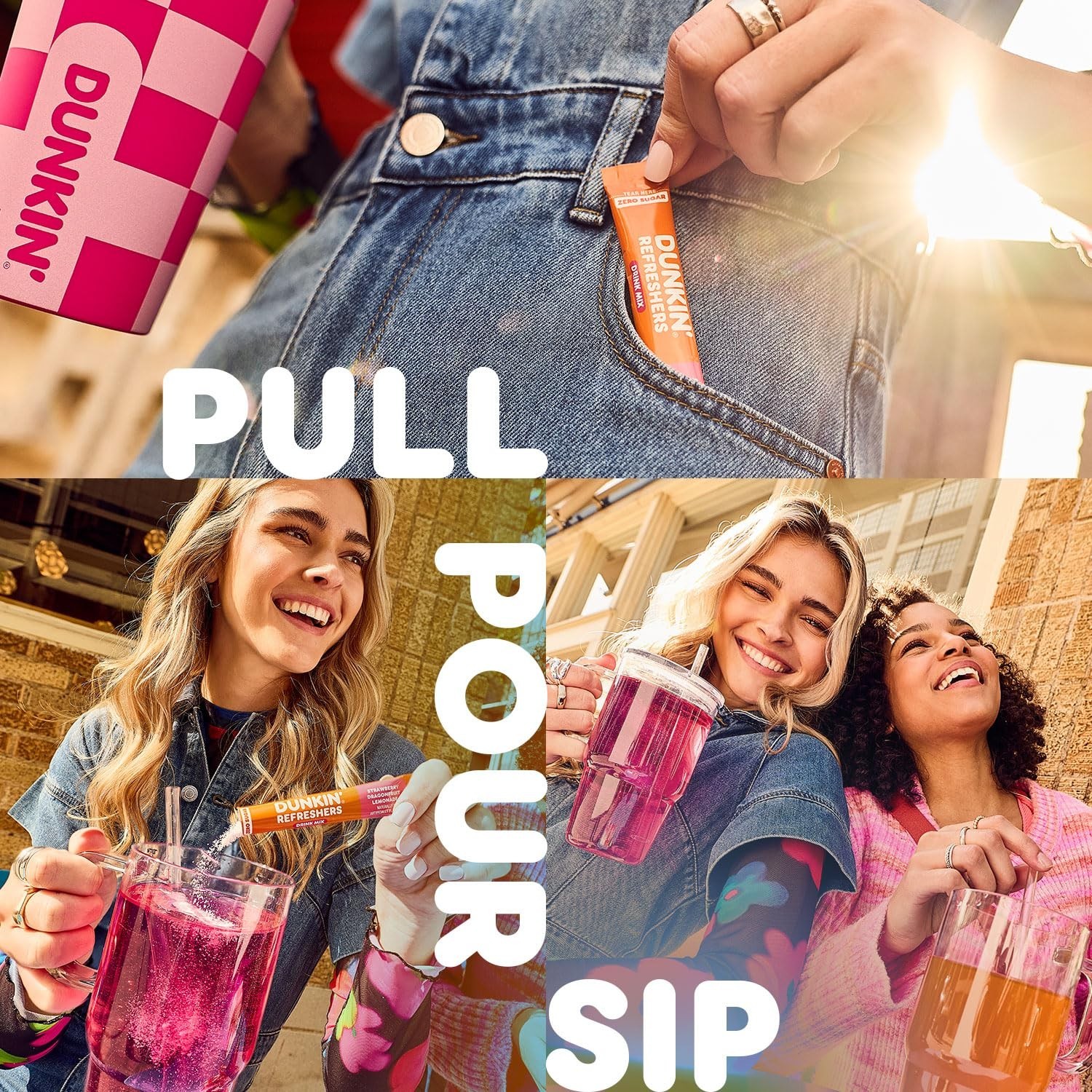 Dunkin’ Refreshers Singles To Go! Powdered drink mix packets, Mango Pineapple,10