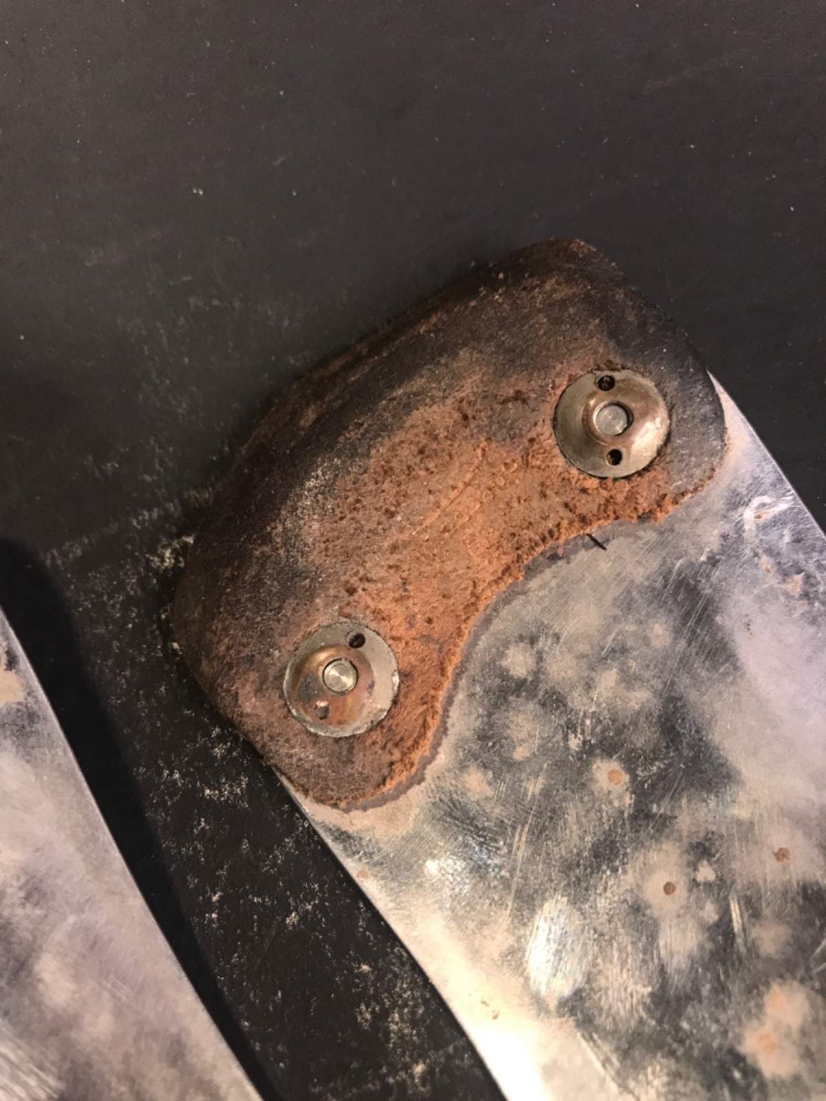 Antique Dr. Scholl's Metal and Leather Flexoid Arch Support Insoles Left & Right