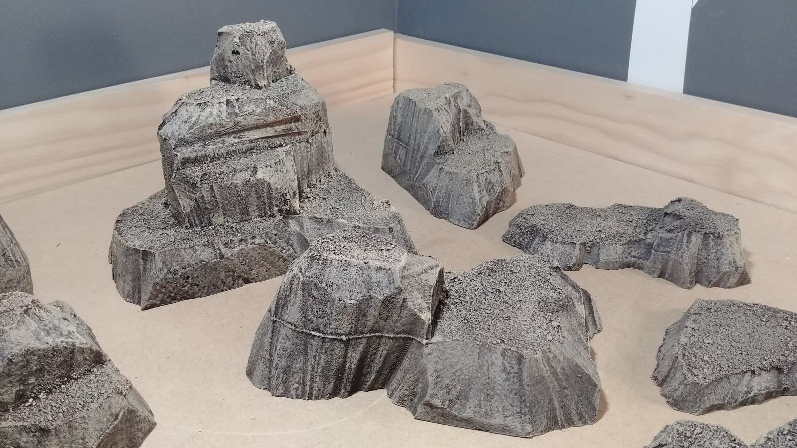 Tabletop Wargaming Terrain - Tall Hills - Large Box Set of Wasteland or Desert