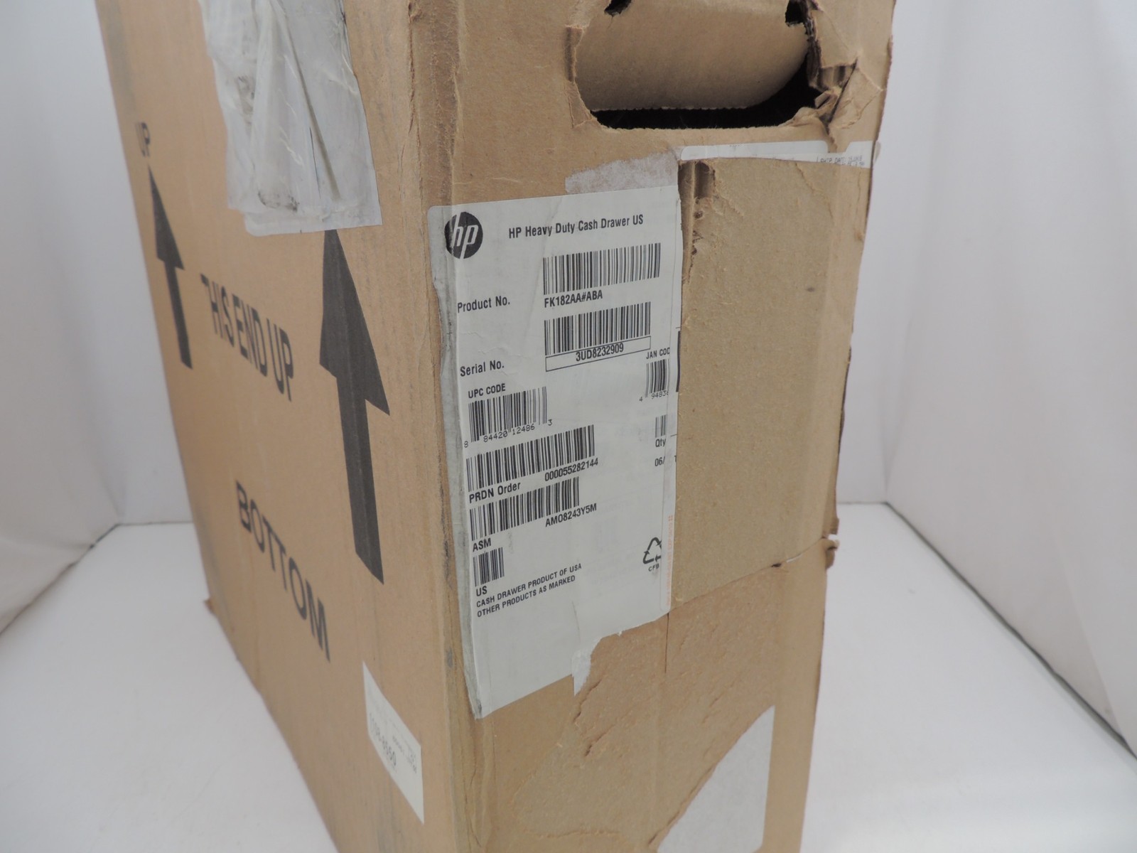 New HP Heavy Duty Cash Drawer Model T400-2-BL1616 Complete w/ Key