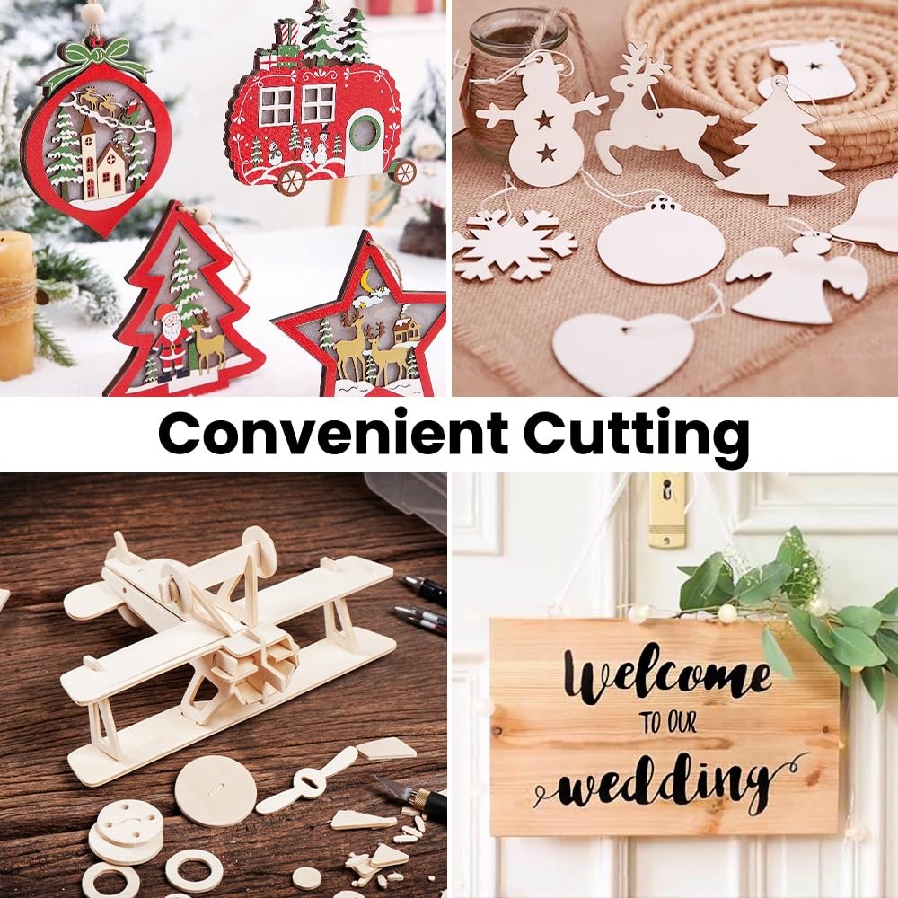 24 Pack Basswood Sheets 4 x 6 x 1/16 Inch Thin Plywood Wood Sheets Unfinished Wo