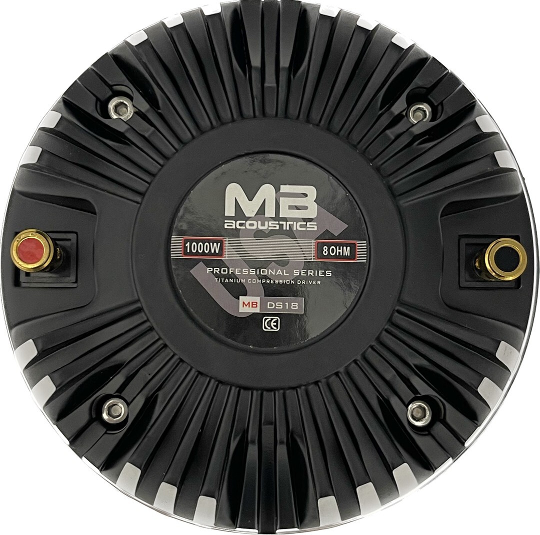 2x Titanium Compression Drivers, 2" VC, 8Ω, 1000W Bolt-On 2" throat MB Acoustics