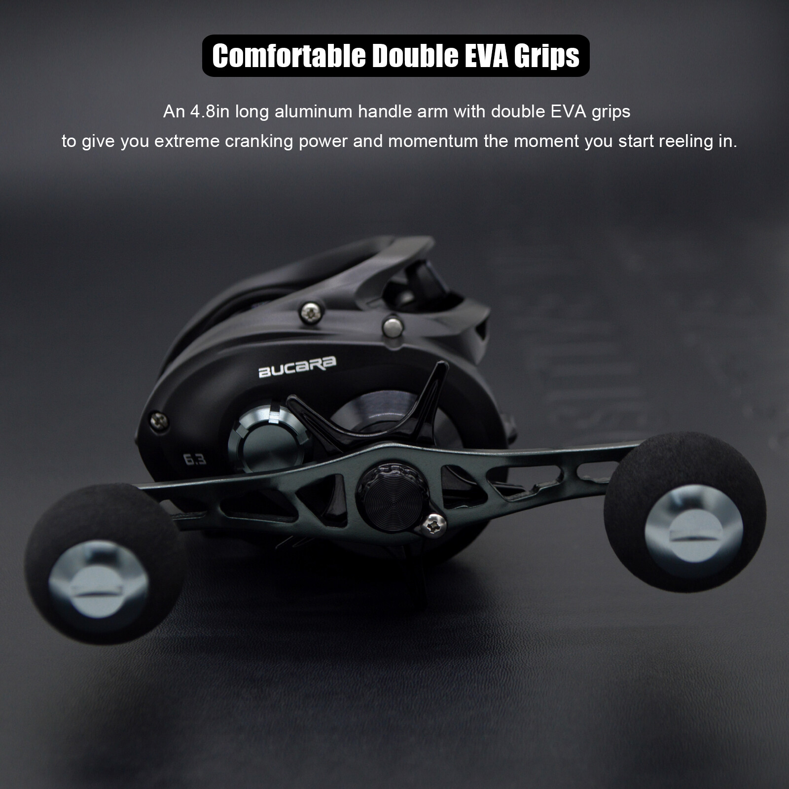 CAMEKOON Bucara 300 Baitcasting Reel 6.3:1 for Fresh & Saltwater Casting Fishing