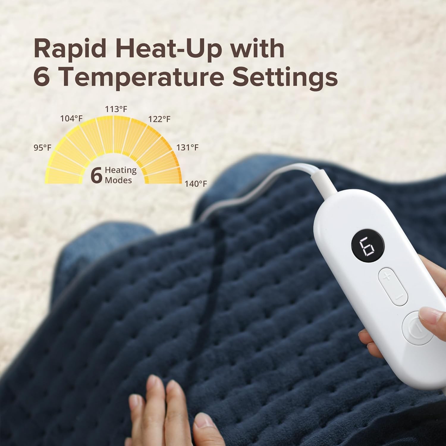 Heating Pad for Back Pain Relief, 17" X 33" XXX-Large Heating Pads for Cramps...