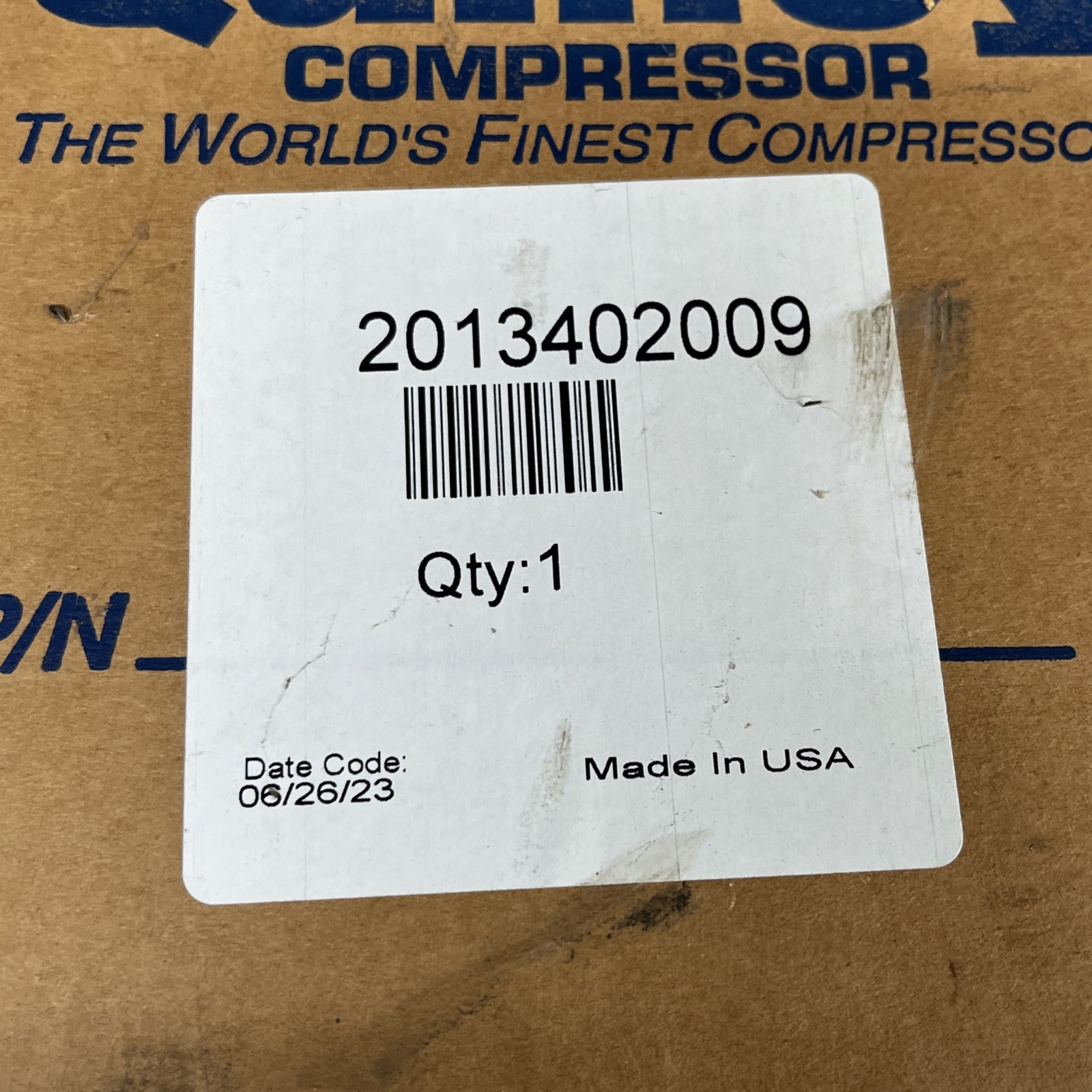 239394 New-No Box; Quincy 2013402009 Air-Oil Separator Element 7-1/2"ID 1-Stage