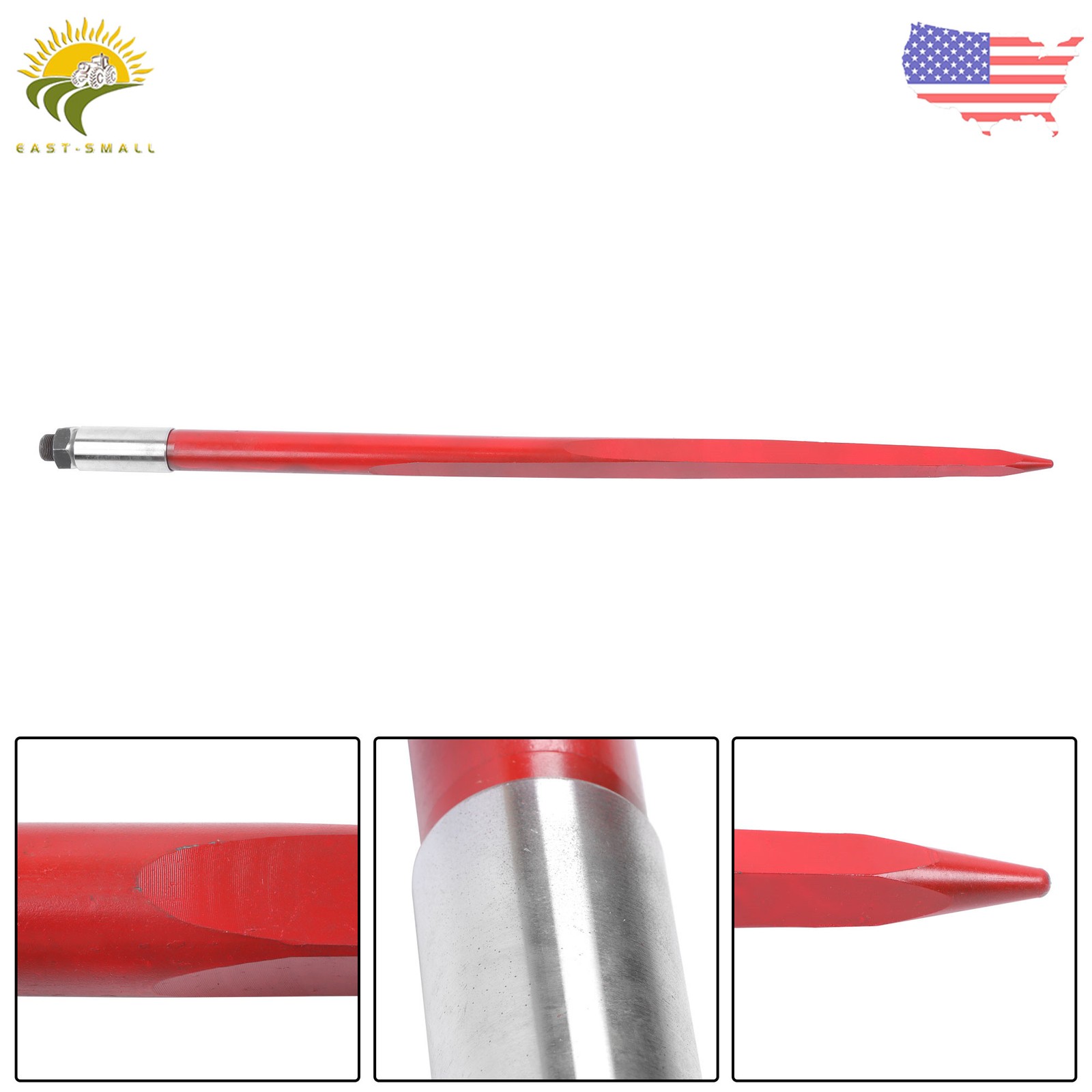 1 Pair Hay Spear 43" Bale Spear 3000 lbs Capacity Quick Attachments For Tractor