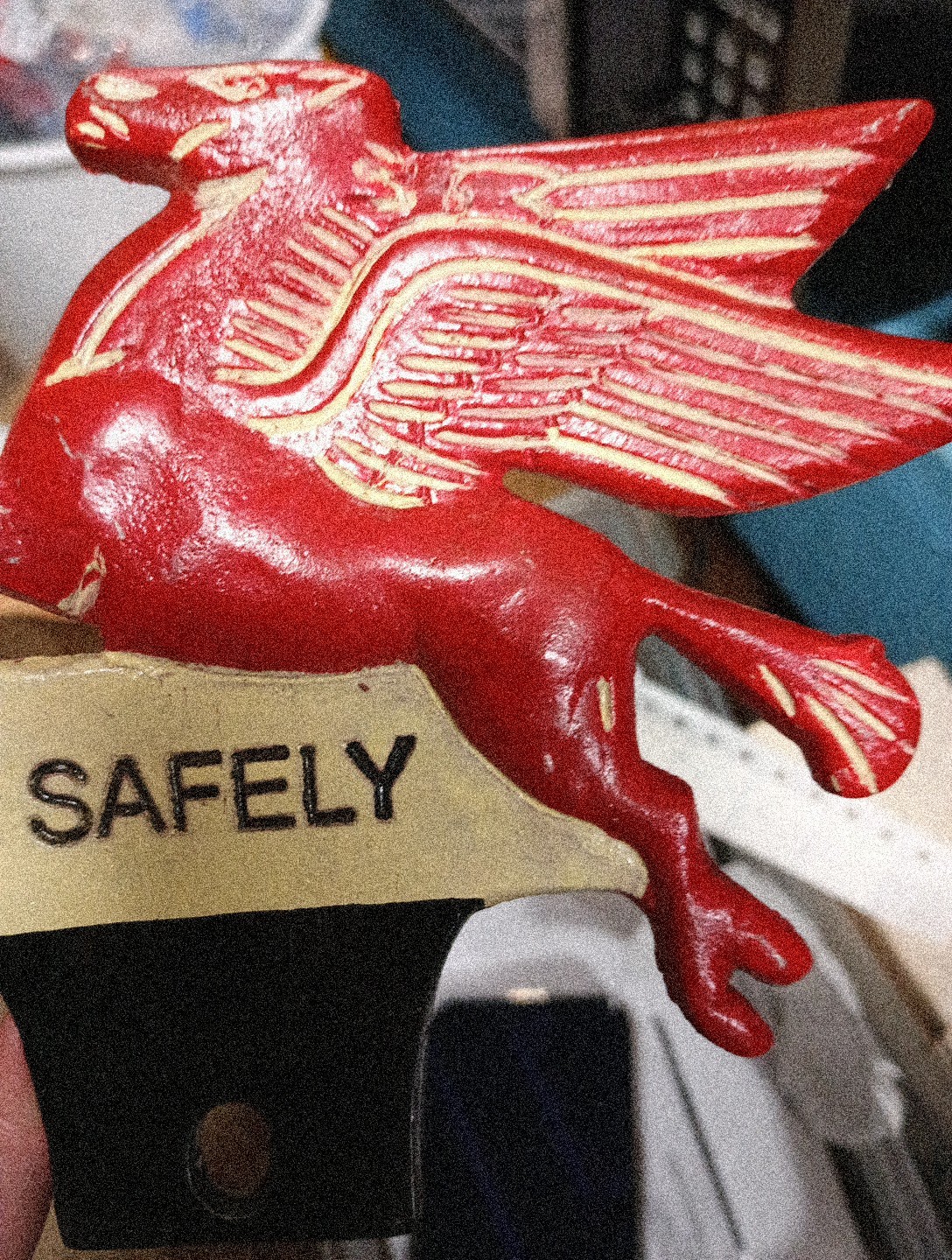 Metal Pegasus Drive Safely Topper