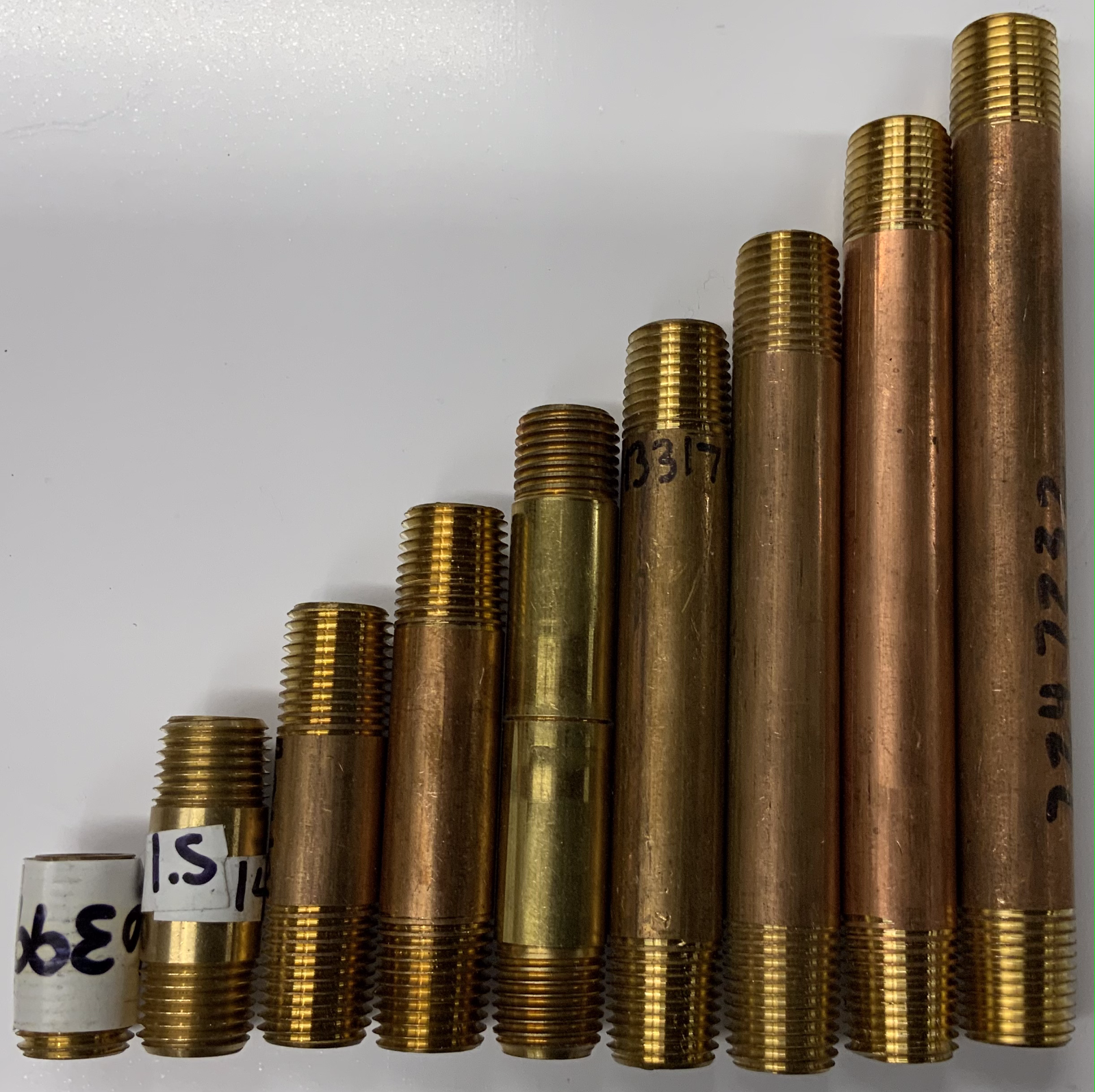 1/4" Brass Pipe Nipple NPT Threaded Both Ends