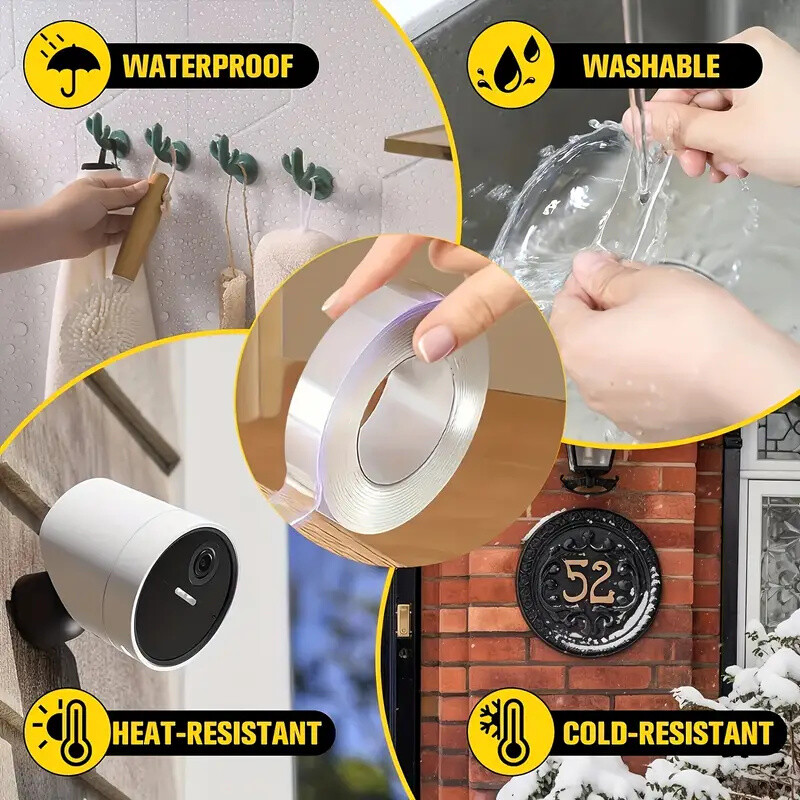 Alien Nano Tape Double Sided Heavy Duty Reusable Adhesive Stick Transparent Tape