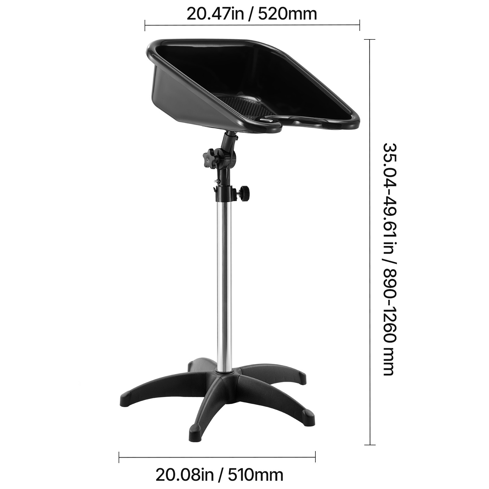 Uimoso Portable Shampoo Bowl Adjustable Height &Drain Hose for Salon or Home Use