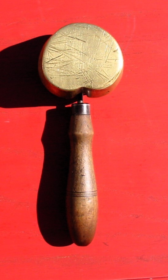 Vintage 2 pc Millinery Fancy Flower Begonia Leaf Tool Mold Brass Antique #38