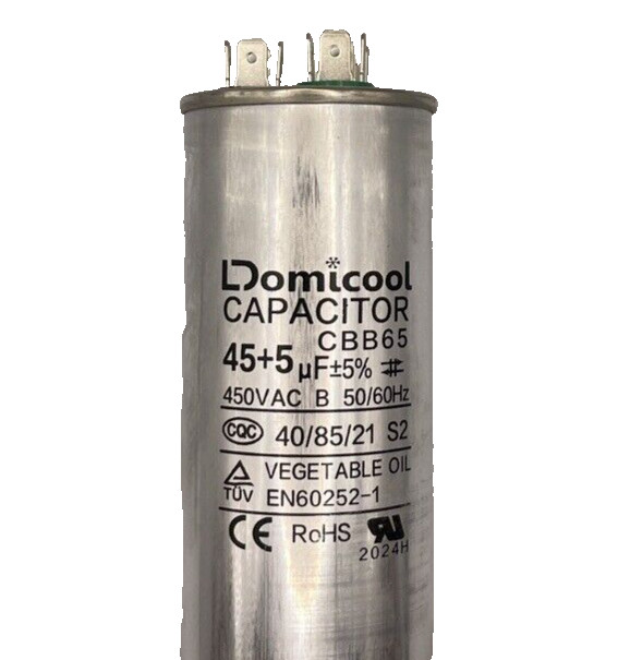 45/5 MFD 240V/660V Dual Run Round Start AC Compressor Capacitor Cool Heat Pump