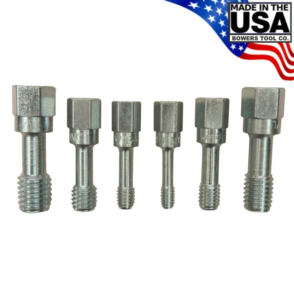 Lang NC SAE Rethreading Tap Set Thread Restore 6pc 1/4"-20 to 9/16"-12 USA Made